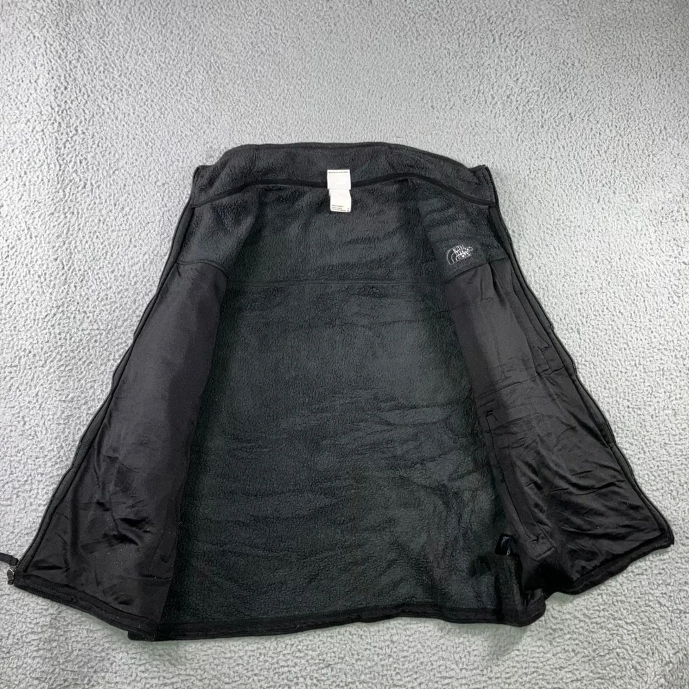 The North Face Gordon Lyons Fleece Vest Men XL Black Full Zip‎ Sweater Knit